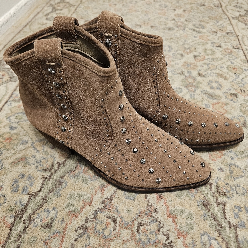 Sam Edelman Studded Brown Ankle Boots 7.5